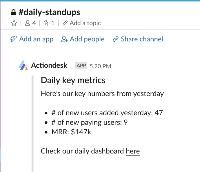 daily auto digest in Slack