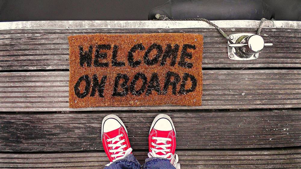 new client onboarding welcome mat