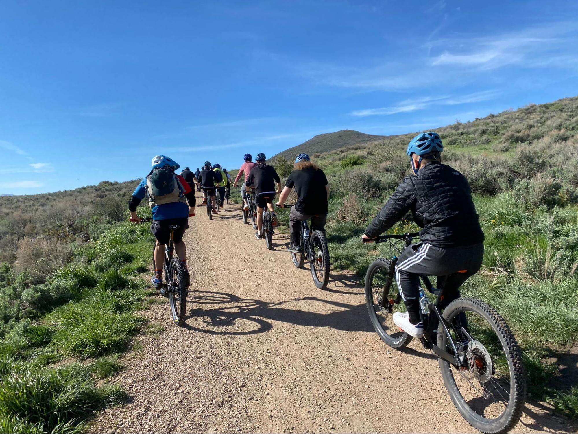Mountain biking during our last team retreat in Utah