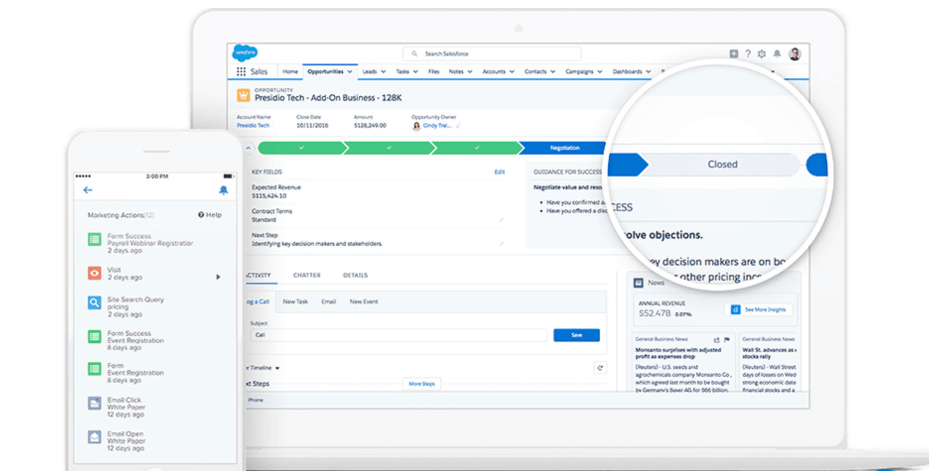 salesforce crm for service industry 