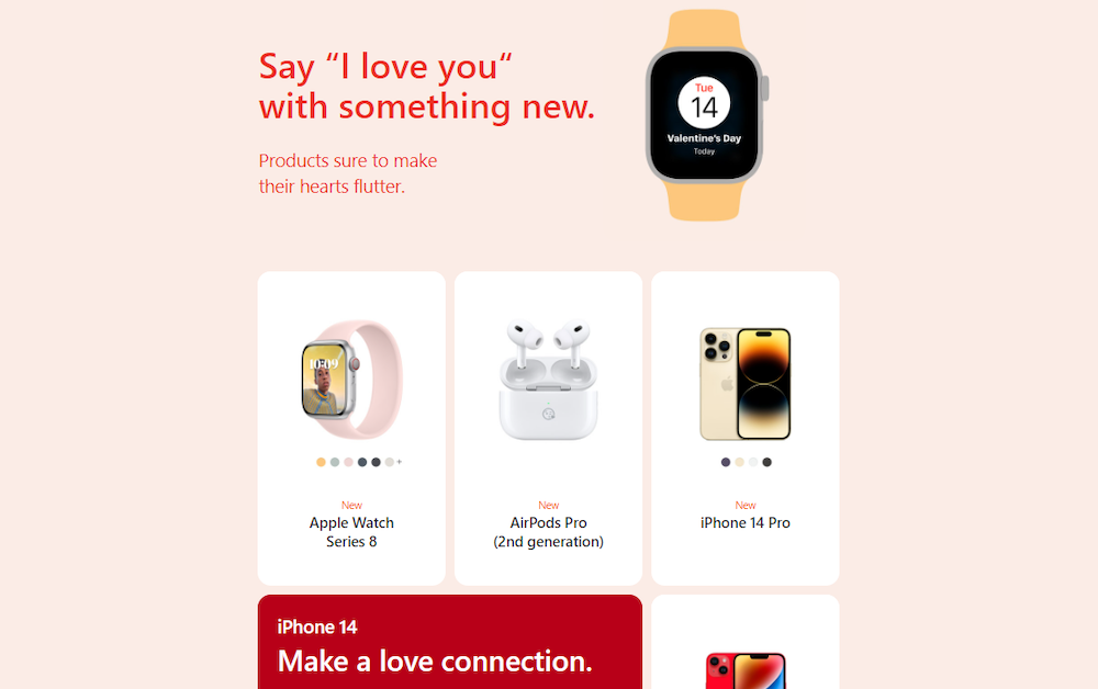 Examples of Big Brands Using Images in Emails - Apple uses a lot of images on their email marketing campaigns