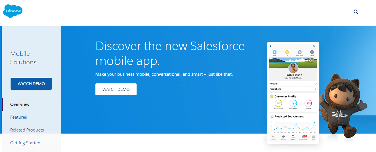 Salesforce CRM app 