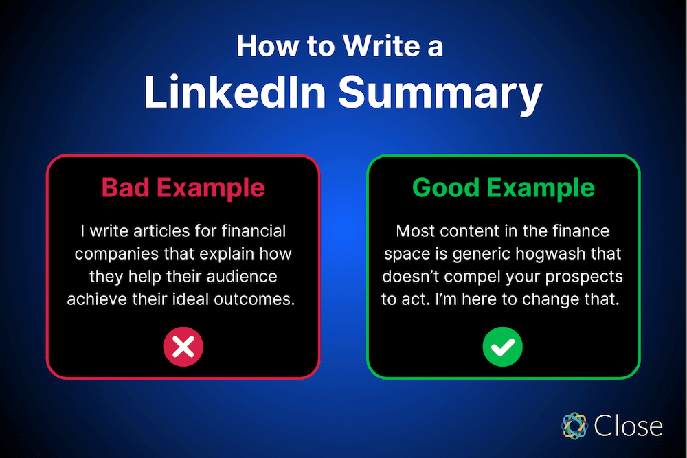 How to Write a Jaw-Dropping LinkedIn Summary - Bad and Good Examples